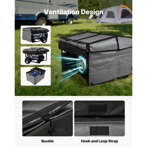 Generatorabdeckung, universelle wasserdichte Abdeckung 420D 34x26x21 Zoll für 3500-12000 W