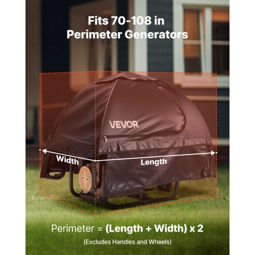 Generator Cover Universal Waterproof Cover 96x66x66 cm For 198-280 cm Black | EU