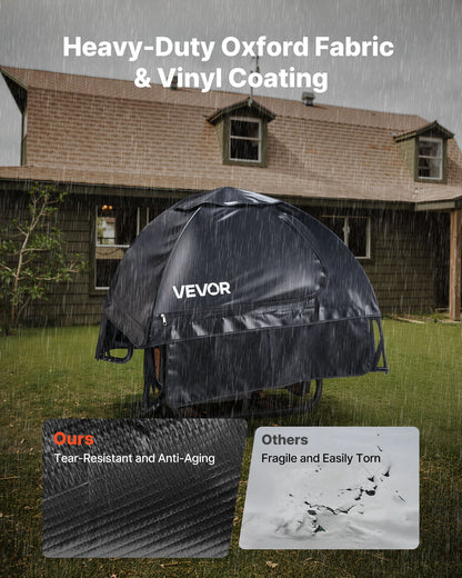 Generator Cover, 36 x 26 x 26 Inch Waterproof Universal Generator Cover for Most Generators 70-108 Inches Perimeter, Portable Generator Running Cover with Heavy Duty Thicken Oxford Fabric, Black