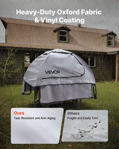Generator Cover, 36 x 26 x 26 Inch Waterproof Universal Generator Cover for Most Generators 70-108 Inches Perimeter, Portable Generator Running Cover with Heavy Duty Thicken Oxford Fabric, Grey