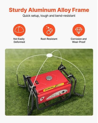 Generator Cover, 36 x 26 x 26 Inch Waterproof Universal Generator Cover for Most Generators 70-108 Inches Perimeter, Portable Generator Running Cover with Heavy Duty Thicken Oxford Fabric, Grey