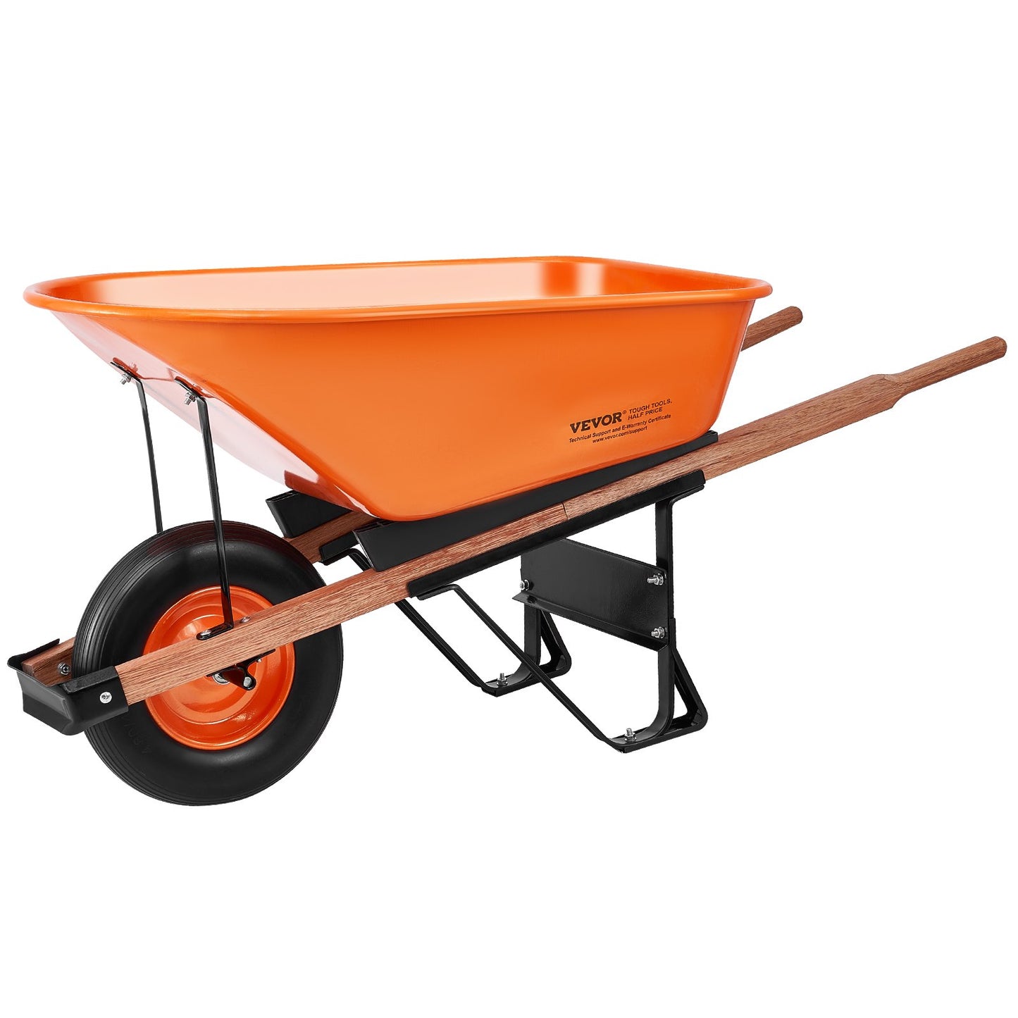 Skottkärra Cart One Wheel 6 Cu Ft Garden Dump Cart 330 lbs Utility Cart