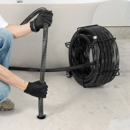 Abschnitts-Abflussreinigungskabel 60 FT x 1-1/5 Zoll und 6 Schneider für 2"-7,9"-Rohre