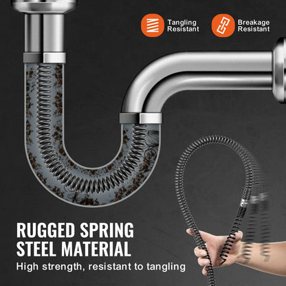 Abschnitts-Abflussreinigungskabel 66FTx5/8In &amp; 7 Schneider für 0,8"-3,9" Rohr