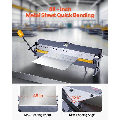 48 inch box and pan brake 0-135° 16 Ga sheet metal bending brake 16 fingers | EU