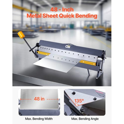 48 inch box and pan brake 0-135° 16 Ga sheet metal bending brake 16 fingers | EU