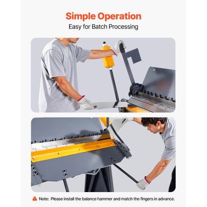 48 inch box and pan brake 0-135° 12 Ga sheet metal bending brake 8 fingers | EU