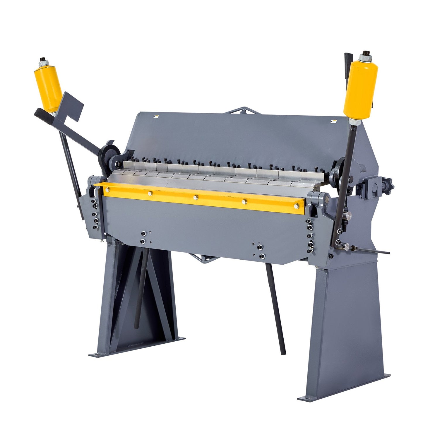 Box and Pan Brake, 48 in Sheet Metal Bending Brake, 12-Gauge Mild Steel Capacity, 0-135 Degree Adjustable, Metal Bender Machine with 8 Fingers, Heavy-Duty Aluminum Folder for Precise Bending