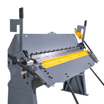 Box and Pan Brake, 48 in Sheet Metal Bending Brake, 12-Gauge Mild Steel Capacity, 0-135 Degree Adjustable, Metal Bender Machine with 8 Fingers, Heavy-Duty Aluminum Folder for Precise Bending