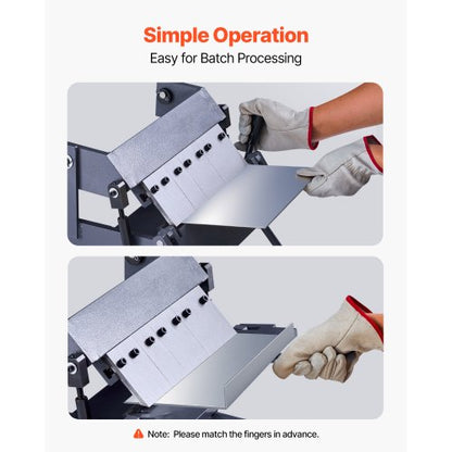 Blechbiegepresse 12 Zoll/305 mm Biegebreite Kasten- und Pfannenbiegepresse 0–135° 20 Ga Blechbiegepresse 5 Finger | EU