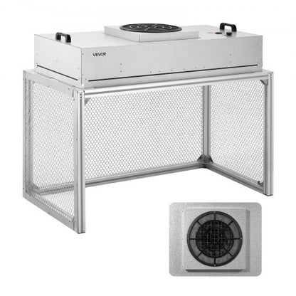 Laminar Flow Hood, 24.02 x 46.06 x 27.36 inch Working Area FUU Fan Filter Unit, Meets Class 100/ISO 5 Clean Room Standards, with HEPA-14 Filter and G1 Pre-Filter, for Laboratory, Mushroom Room