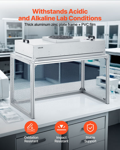 Laminar Flow Hood, 24.02 x 46.06 x 27.36 inch Working Area FUU Fan Filter Unit, Meets Class 100/ISO 5 Clean Room Standards, with HEPA-14 Filter and G1 Pre-Filter, for Laboratory, Mushroom Room