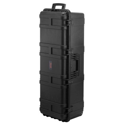 5,5 Kubikfuß wetterfester Hartschalenkoffer mit 3 Griffen, großes Fassungsvermögen, schwarz