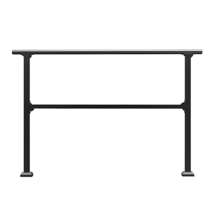 Handrails for Outdoor Steps, 4-5 Step Stair Hand Rail Kit, Transitional Carbon Steel Railings with Installation Kit, Stair Rails for Seniors, Concrete Steps & Porch & Deck, Black Square Tube