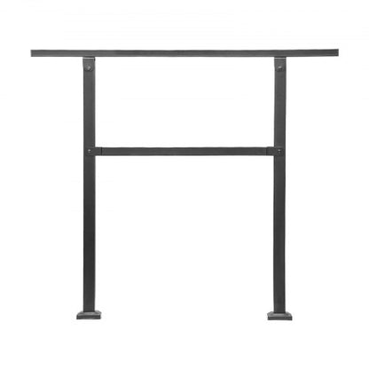 Handlauf für den Außenbereich für 2-3-stufige Treppen, schwarzes Vierkantrohr, einfache Installation | EU