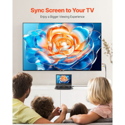 Portable DVD Player 396 mm HD Swivel Screen 4.5-5 Hours Battery Life