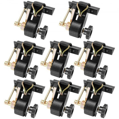 Ladder Rack Ratchet Straps, Black Square Tube Mount, 1.5 in Wide x 7.4 ft Long Black Ladder Rack Straps with Double J-Hooks, 500 lbs Load Heavy Duty, Cargo Buckle Lock Strap (8 Pack)