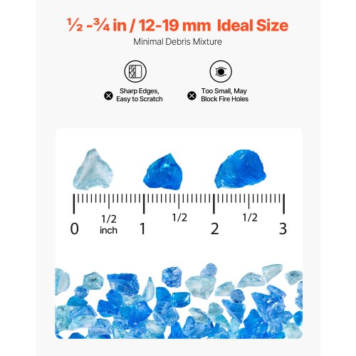 10 LBS eldglas 3/4-tums eldstadsglasstenar för eldstad 3 färger |  EU