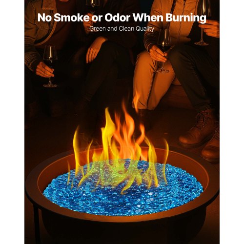 10LBS Feuerglas 3/4-Zoll Feuerglassteine ​​für Kamin Karibikblau | EU