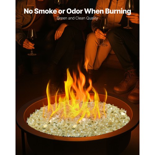 10 LBS eldglas 1/2-tums eldstadsglasstenar för eldstadsbord guld |  EU