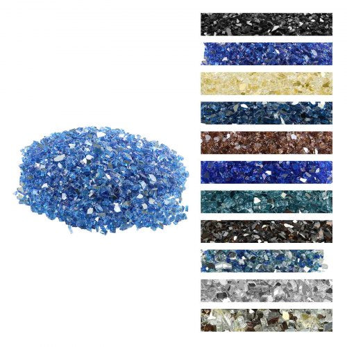 4.5 kg fire glass 1/4-inch fire glass stones for fireplace, cobalt blue | EU