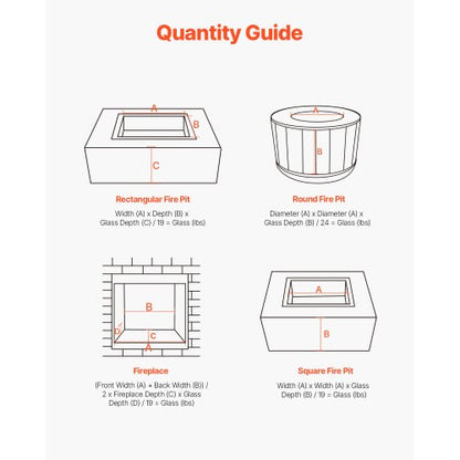 10 Pfund Feuerglas 1/4-Zoll Feuerglassteine ​​für Feuerstelle Tisch Kupfer | EU