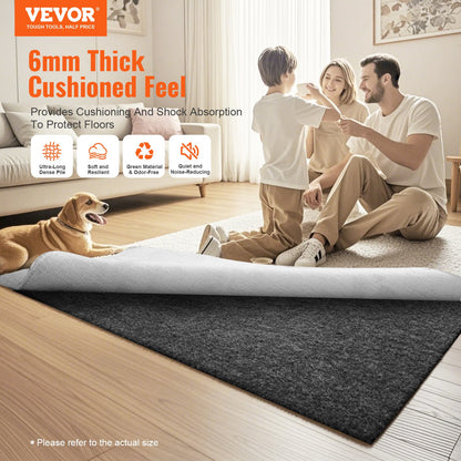 Non-slip carpet gripper 9' x 12' carpet mat 0.24" thick for all floors