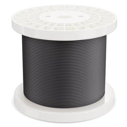 T316 Edelstahlkabel 1/8" 7x7 Stahldraht 500 Fuß Kabelgeländer