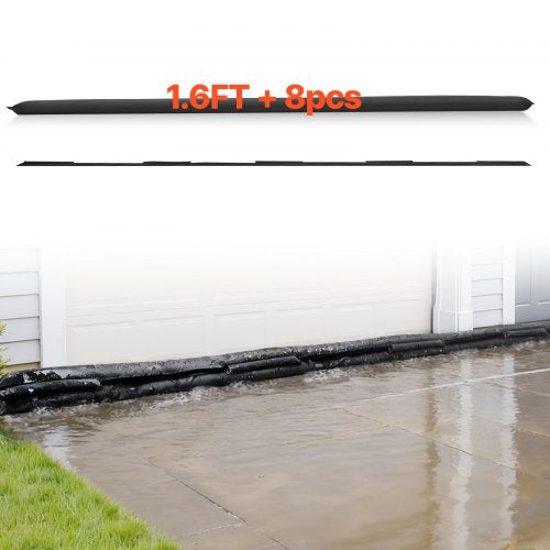 Flood Barrier, 8 Pack, 1.6 x 1.4 ft Flood Bags Activated by Water, Reusable Water Absorbent Barrier, Sandless Sandbags Blockage, Flooding Prevention Bags for Home, Doorway, Basement, Garage