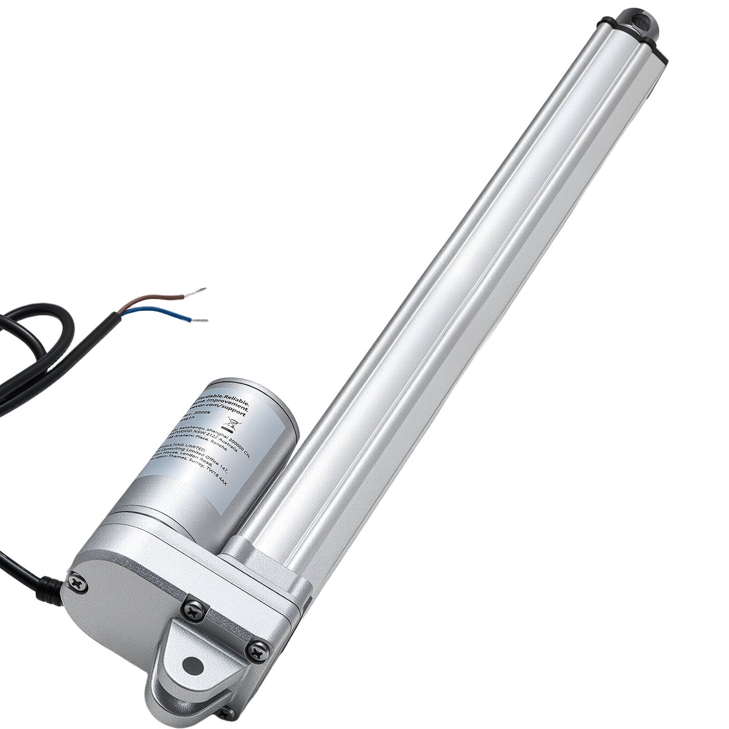 12V Linear Actuator, 12 Inch IP65 Waterproof Linear Actuator, 675lbs/3000N 0.2"/s Motion Actuators with Mounting Bracket for Outdoor Use