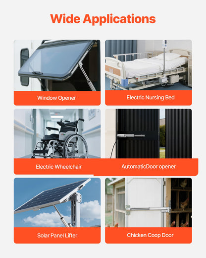 12V Linear Actuator, 4 Inch IP65 Waterproof Linear Actuator, 675lbs/3000N 0.2"/s Motion Actuators with Mounting Brackets for Outdoor Use