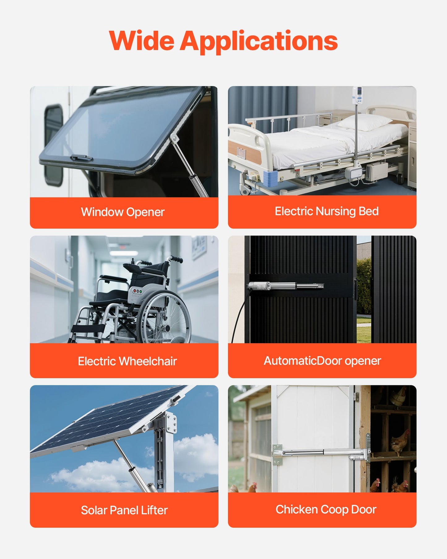 12V Linear Actuator, 6 Inch IP65 Waterproof Linear Actuator, 675lbs/3000N 0.2"/s Motion Actuators with Mounting Brackets for Outdoor Use