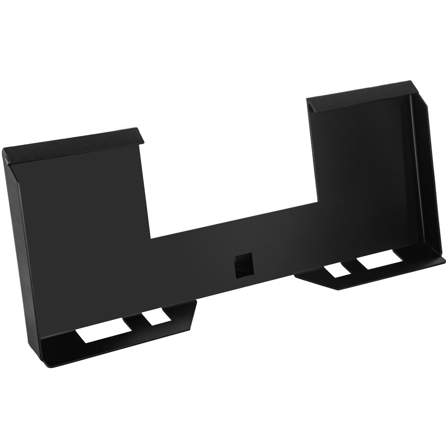 Universal Skid Steer Mount Plate 1/4" Tjock Skid Steer Plate Infästning 3000LBS Vikt Kapacitet Snabbfäste Platt Stål Adapter Laddare Lätt att svetsa eller bulta till olika tillbehör Svart