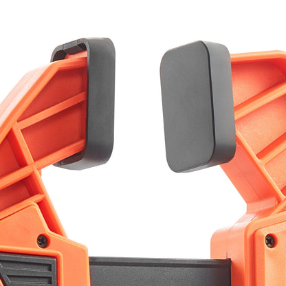 Bar Clamps for Woodworking, 2-Pack 12 inch One-Handed Clamp/Spreader, Quick-Grip F-Clamp with 340 lbs Load Limit, Premium Plastic and Carbon Steel, for Woodworking Metal working, Orange + Black