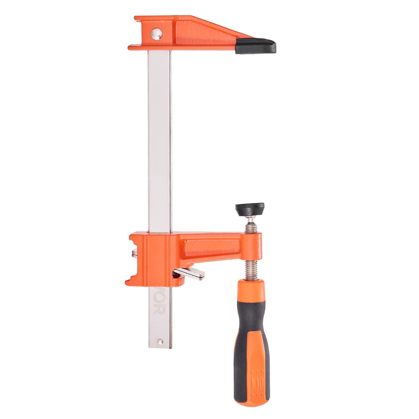 Bar Clamps for Woodworking, 2-Pack 6 inch and 2-Pack 12 inch, Lockable F-Clamp with 600 lbs Load Limit, 2-1/2 inch Depth, Cast Iron and Carbon Steel, Wood Clamps for Woodworking Metal Working