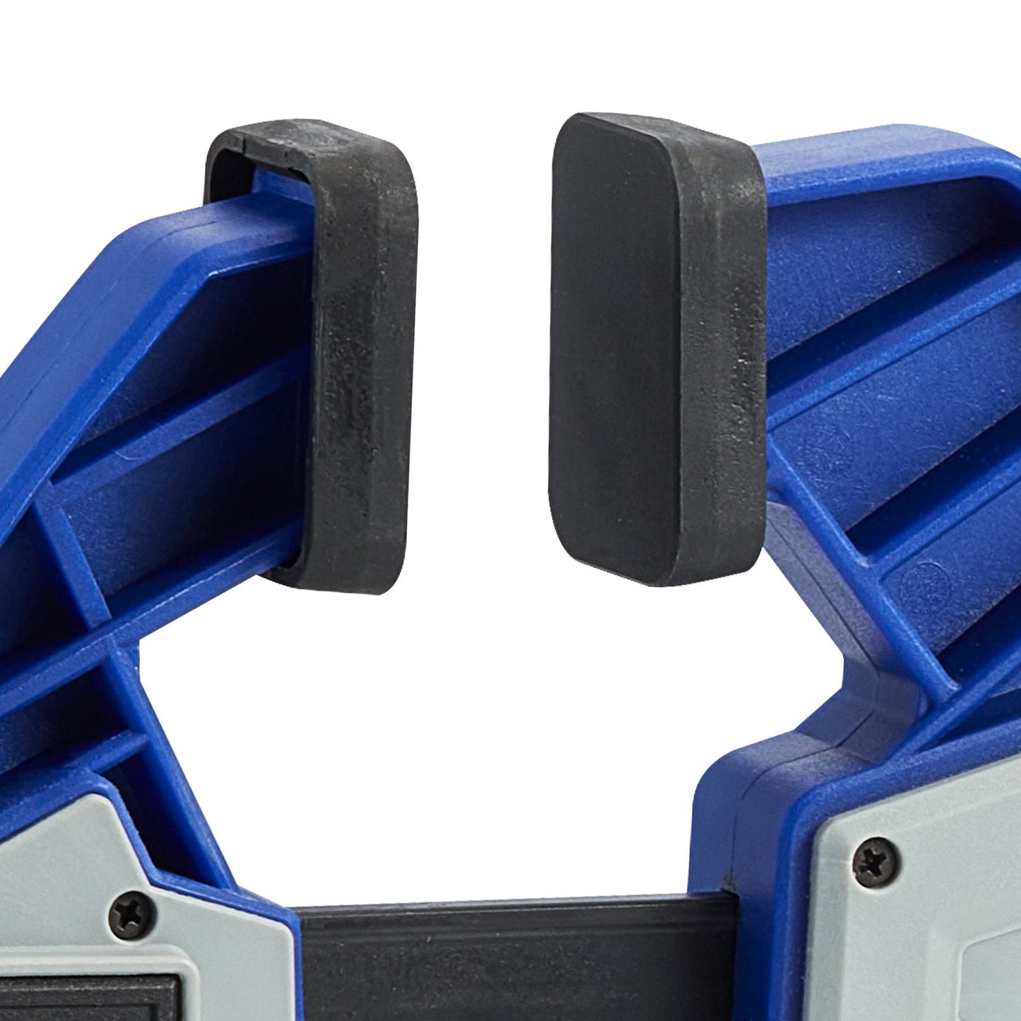 Bar Clamps for Woodworking, 2-Pack 24 inch One-Handed Clamp/Spreader, Quick-Grip F-Clamp with 340 lbs Load Limit, Premium Plastic and Carbon Steel, for Woodworking Metal working, Blue + Black