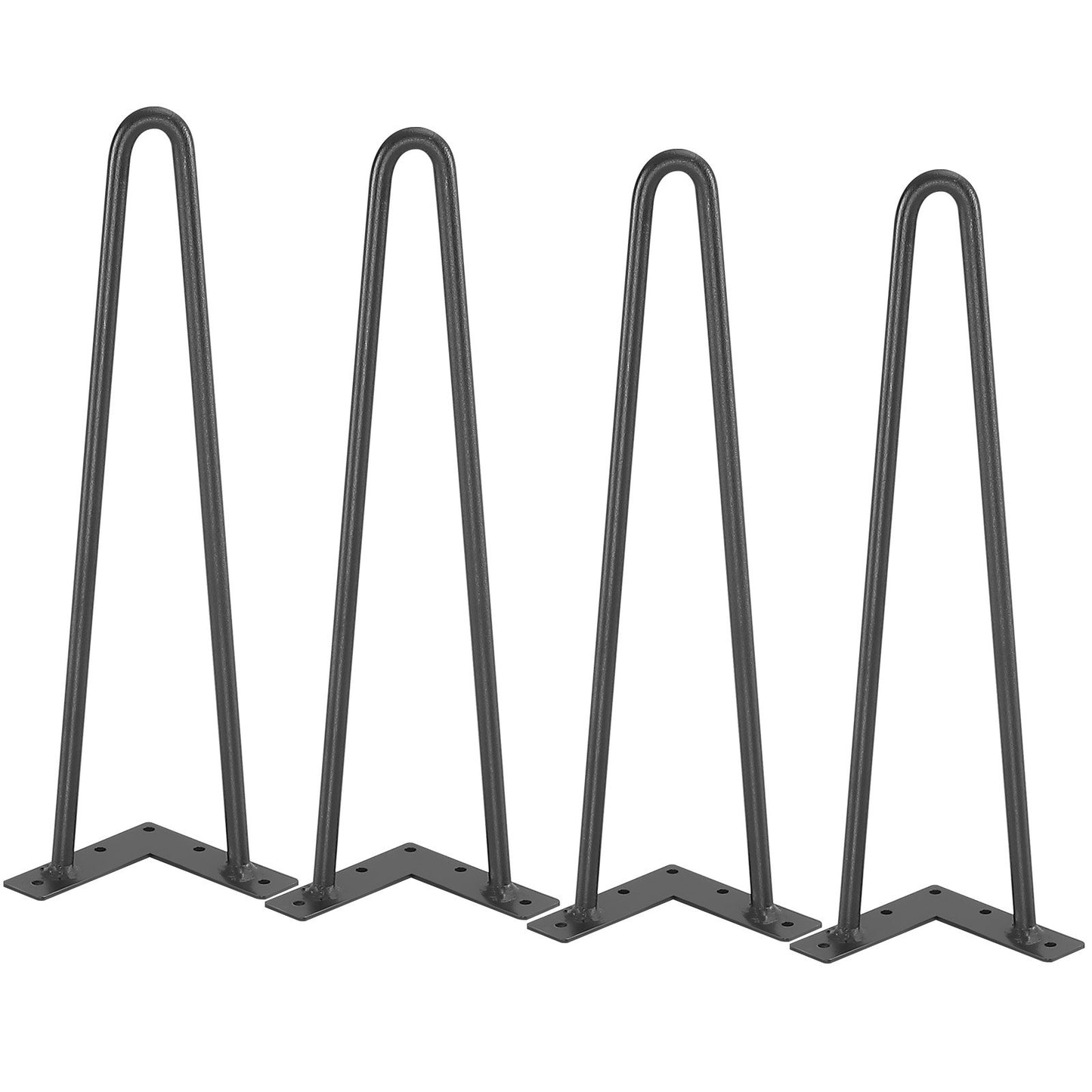 406,4 mm Haarnadel-Möbelbeine, DIY-Metallprojekte für Nachttische, Couchtische, Schreibtische, 226,8 kg Tragkraft mit Gummi-Bodenschonern, Hochleistungsmetall, stabile moderne Tischbeine, 4 Stück.