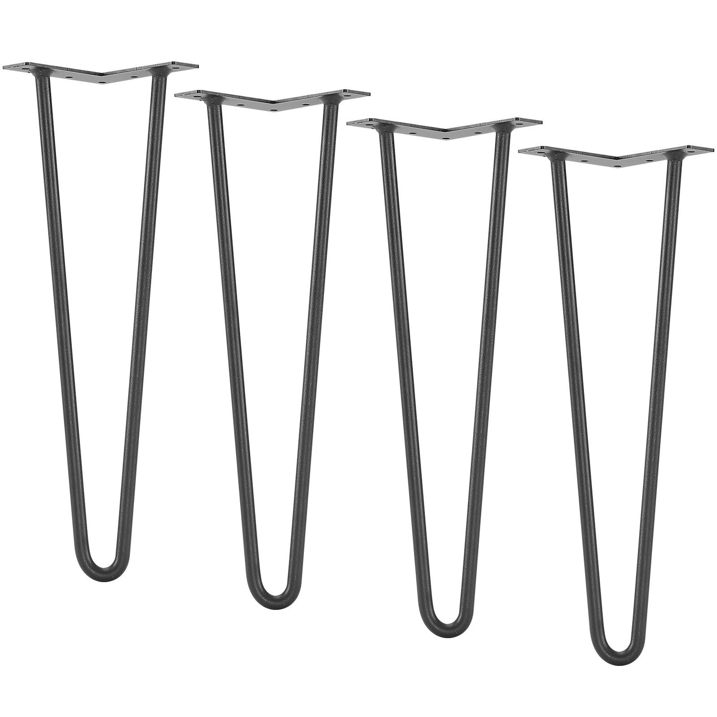 406,4 mm Haarnadel-Möbelbeine, DIY-Metallprojekte für Nachttische, Couchtische, Schreibtische, 226,8 kg Tragkraft mit Gummi-Bodenschonern, Hochleistungsmetall, stabile moderne Tischbeine, 4 Stück.