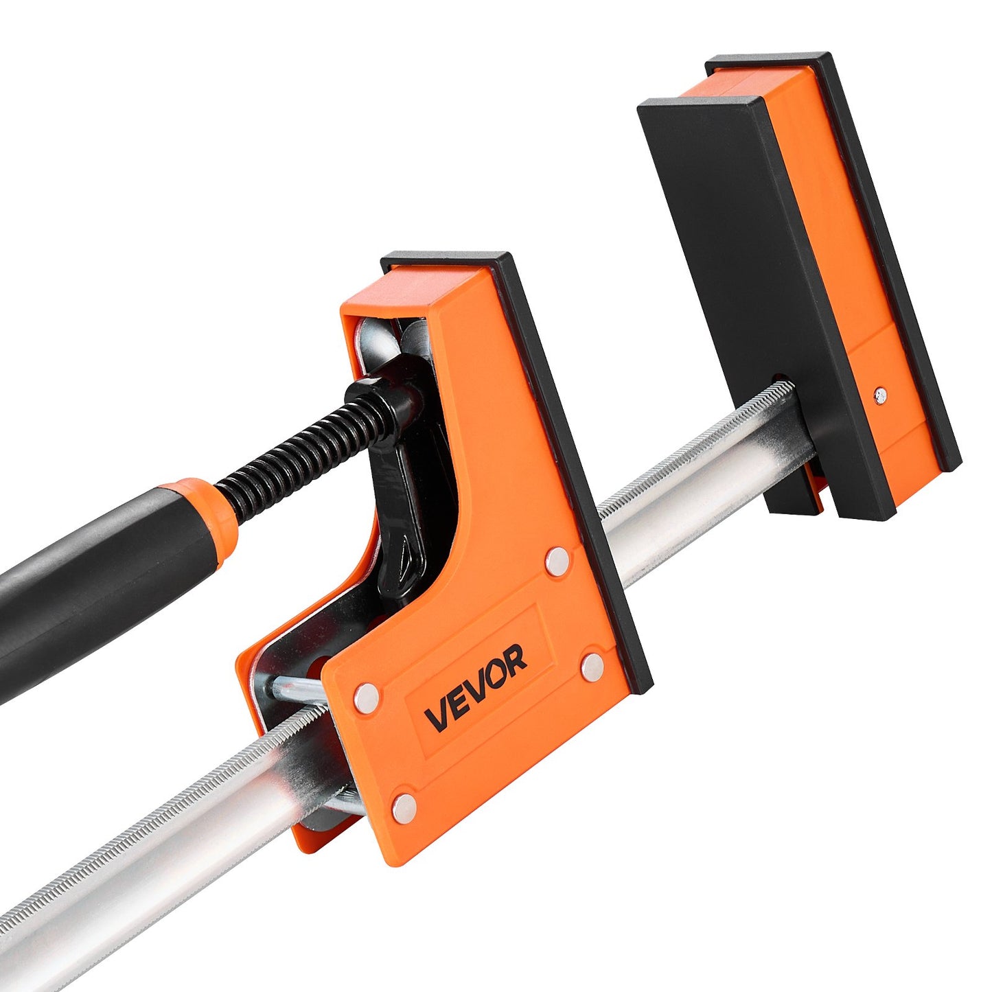 Bar Clamps for Woodworking, 2-Pack 30 inch Parallel Clamp Set, F-Clamp with 1500 lbs Load Limit, Even Pressure, High-strength Plastic and Carbon Steel, for Woodworking Metal Working, Orange