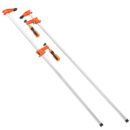 Stangenklemmen für die Holzbearbeitung, 2er-Pack, 91,4 cm Klemme/Spreizer, Schnellwechselklemme, F-Klemme mit 272,4 kg Belastungsgrenze, 6,3 cm Halstiefe, Gusseisen und Kohlenstoffstahl, Holzklemmen für die Holz- und Metallbearbeitung
