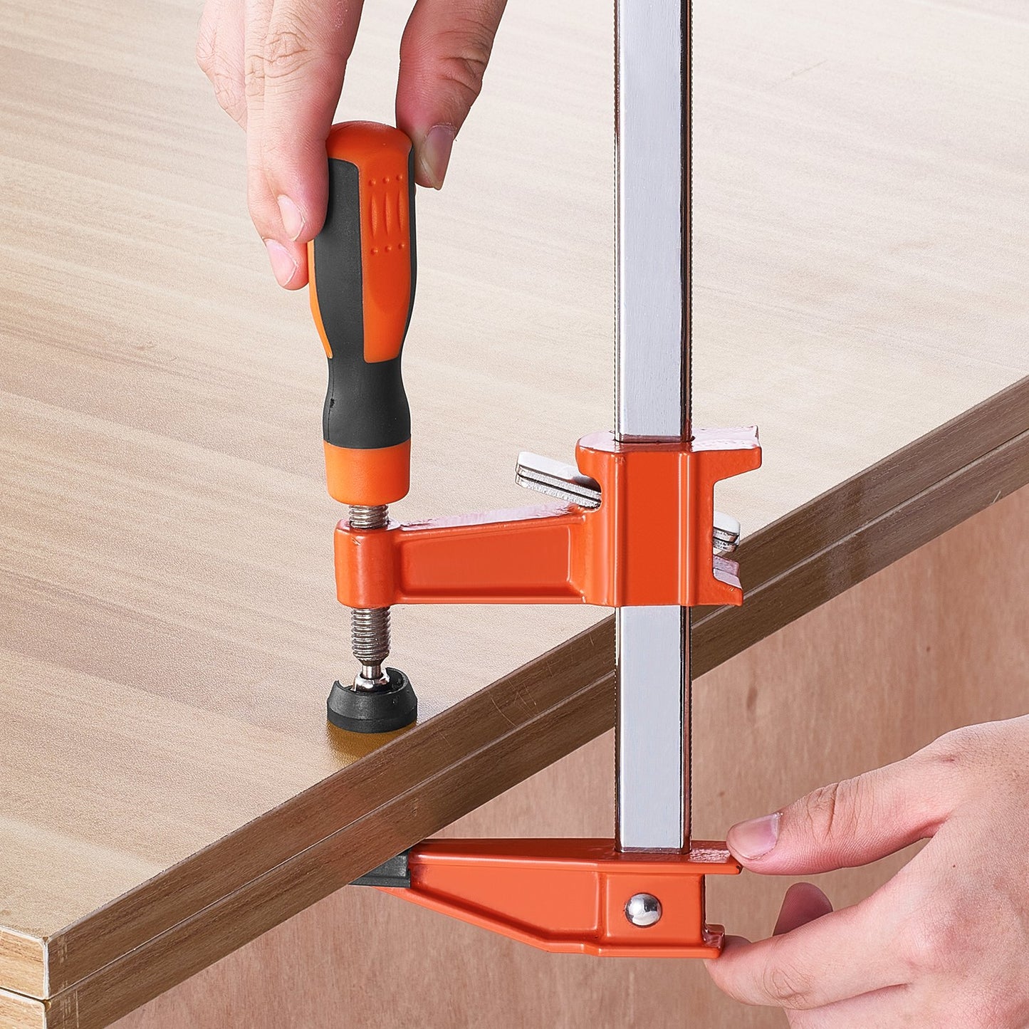 Bar Clamps for Woodworking, 2-Pack 36" Clamp, Quick-Change F Clamp with 600 lbs Load Limit, 2.5" Throat Depth, Cast Iron and Carbon Steel, Wood Clamps for Woodworking Metal Working