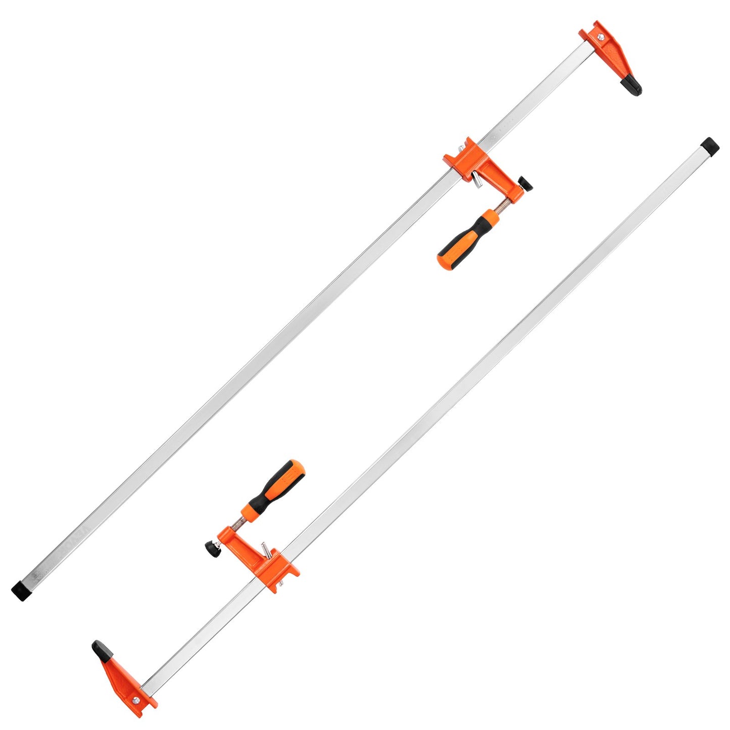 Bar Clamps for Woodworking, 2-Pack 36" Clamp, Quick-Change F Clamp with 600 lbs Load Limit, 2.5" Throat Depth, Cast Iron and Carbon Steel, Wood Clamps for Woodworking Metal Working