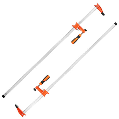 Bar Clamps for Woodworking, 2-Pack 36" Clamp, Quick-Change F Clamp with 600 lbs Load Limit, 2.5" Throat Depth, Cast Iron and Carbon Steel, Wood Clamps for Woodworking Metal Working