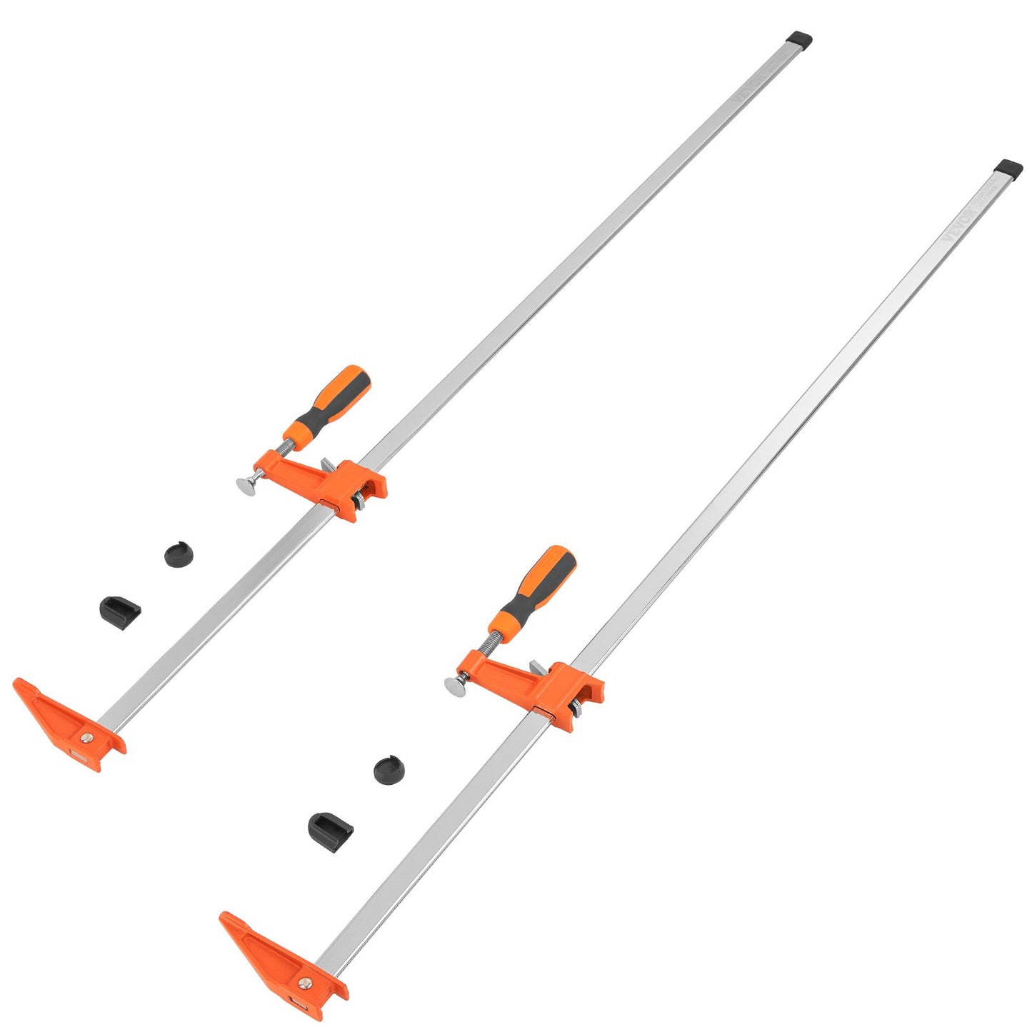 Bar Clamps for Woodworking, 2-Pack 36" Clamp, Quick-Change F Clamp with 600 lbs Load Limit, 2.5" Throat Depth, Cast Iron and Carbon Steel, Wood Clamps for Woodworking Metal Working