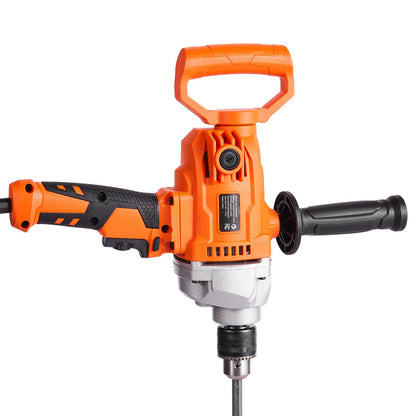 Drill Mixer, 1/2 inch Corded Electric Drill Mixer Set, 0-850RPM 5.4A Mixing Drills, Mixing Drills Machine with D-Handle for Drilling & Blending, Handheld Cement Mixers for Fodder, Paint, Cement