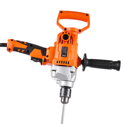 Drill Mixer, 1/2 inch Corded Electric Drill Mixer Set, 0-850RPM 5.4A Mixing Drills, Mixing Drills Machine with D-Handle for Drilling & Blending, Handheld Cement Mixers for Fodder, Paint, Cement