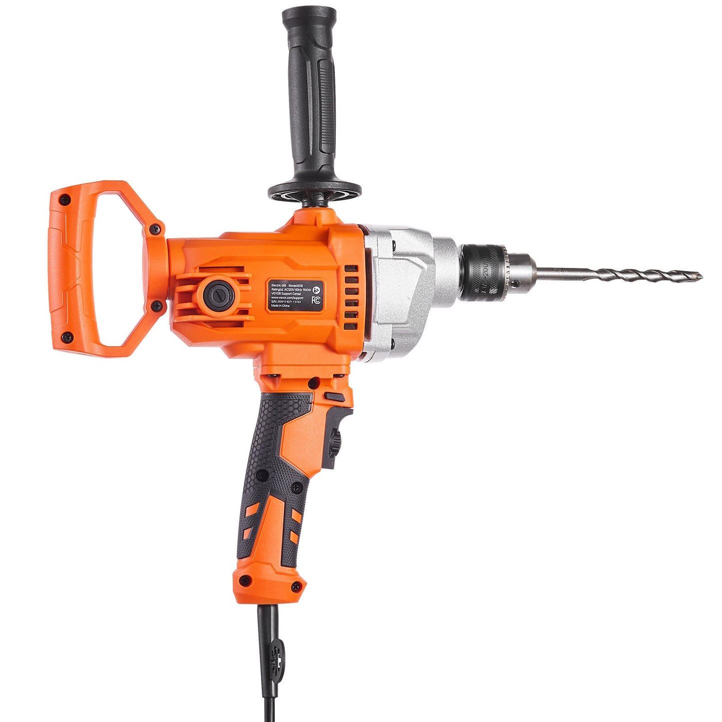 Drill Mixer, 1/2 inch Corded Electric Drill Mixer Set, 0-850RPM 5.4A Mixing Drills, Mixing Drills Machine with D-Handle for Drilling & Blending, Handheld Cement Mixers for Fodder, Paint, Cement