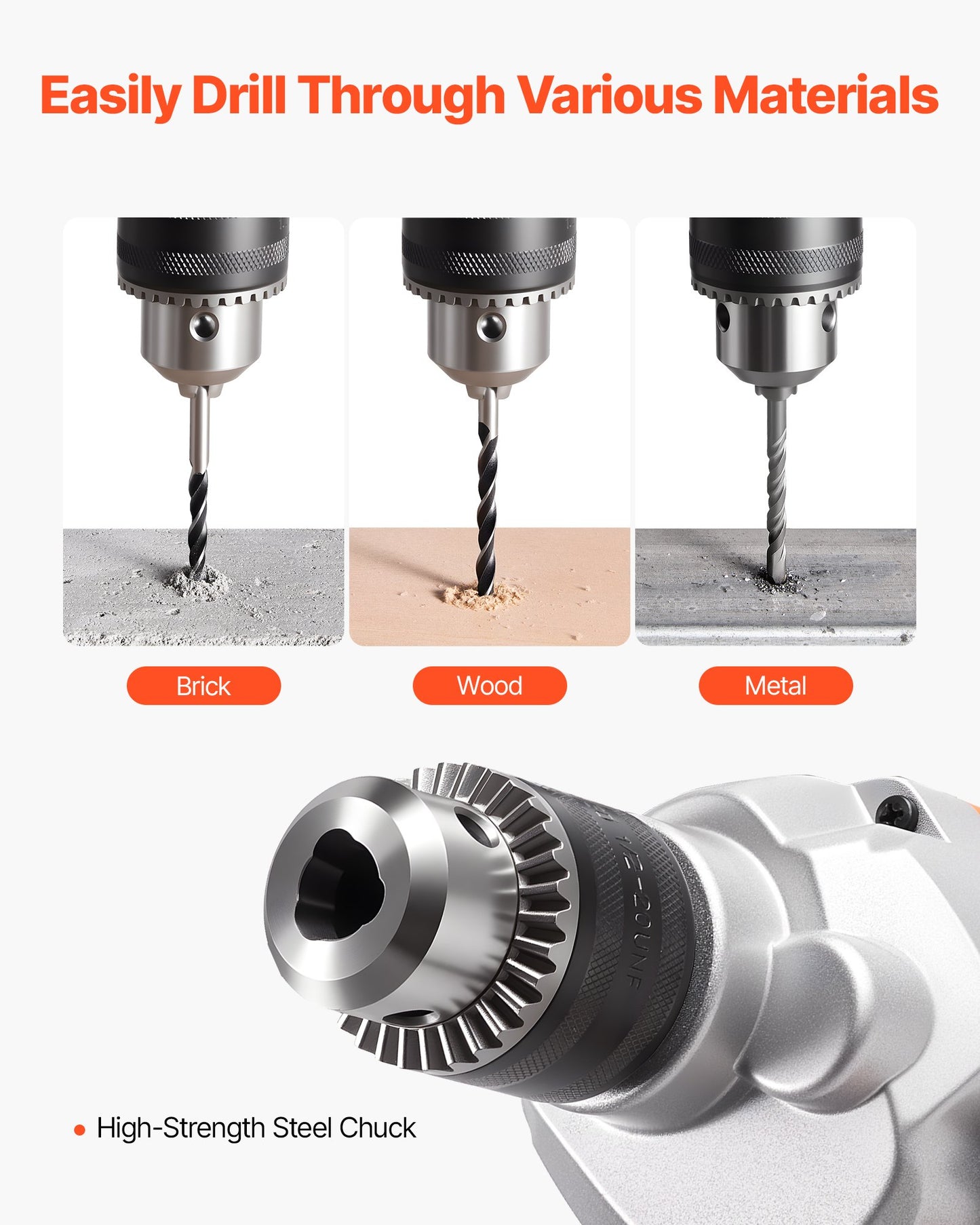 Drill Mixer, 5/8 inch Corded Electric Drill Mixer Set, 0-850RPM 5.8A Mixing Drills, Mixing Drills Machine with D-Handle for Drilling & Blending, Handheld Cement Mixers for Fodder, Paint, Cement