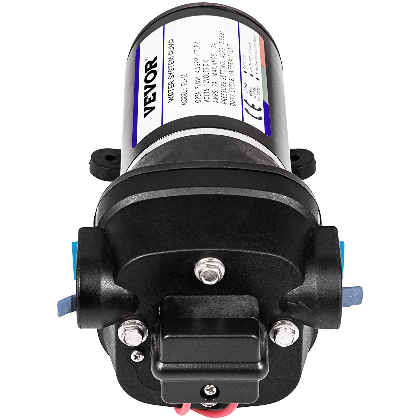 Wasserdruck-Membranpumpe, 12 V FL-40 Hochdruck-Membranwasserpumpe, 40 PSI automatische selbstansaugende Wasserpumpe, 17 l/min Nebelverstärker-Membranpumpe für Wohnwagen, Boot, Wohnmobil, Garten