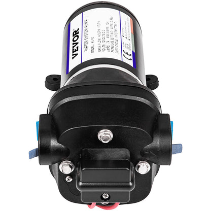 Wasserdruck-Membranpumpe, 12 V FL-40 Hochdruck-Membranwasserpumpe, 40 PSI automatische selbstansaugende Wasserpumpe, 17 l/min Nebelverstärker-Membranpumpe für Wohnwagen, Boot, Wohnmobil, Garten